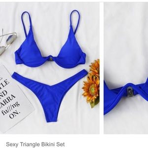 Blue bikini
